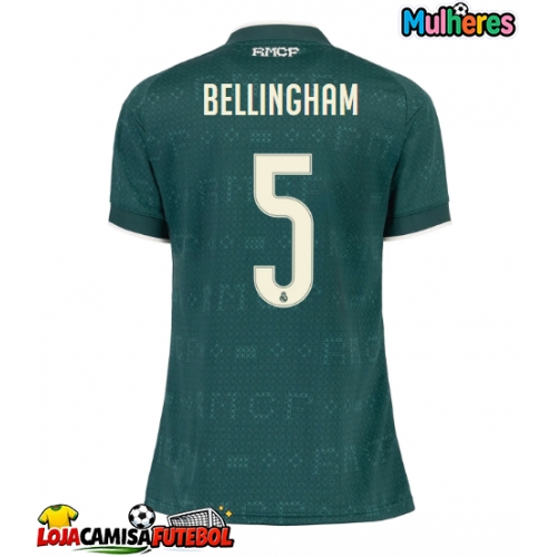 Camisa de Futebol Real Madrid Jude Bellingham #5 Equipamento Secundário Mulheres 2026-27 Manga Curta